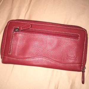 Tignanello red genuine leather wallet